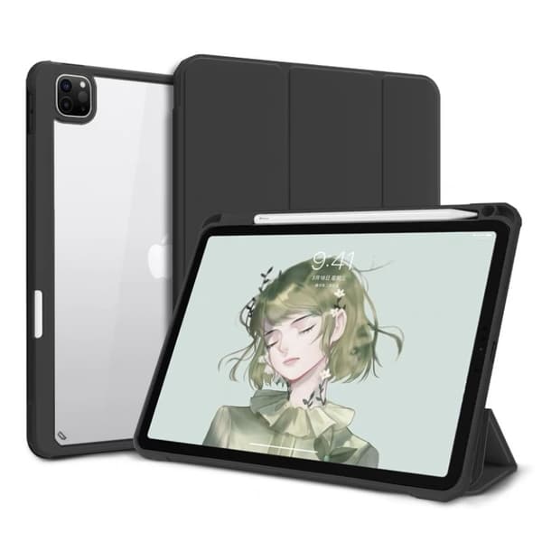 Stilfuldt etui til iPad Air 7 11\" cool sort rem