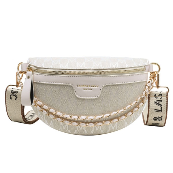 Menn kvinner Fanny Pack midjeveske 2022 Trendy kvinners skulder Crossbody Sommer Uformell Allsidig Liten White