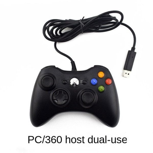 Til Xbox 360 Håndtag på Wired Game Console USB Wired Computer Gamepad PC Gamepad Black (PC/xbox 360)