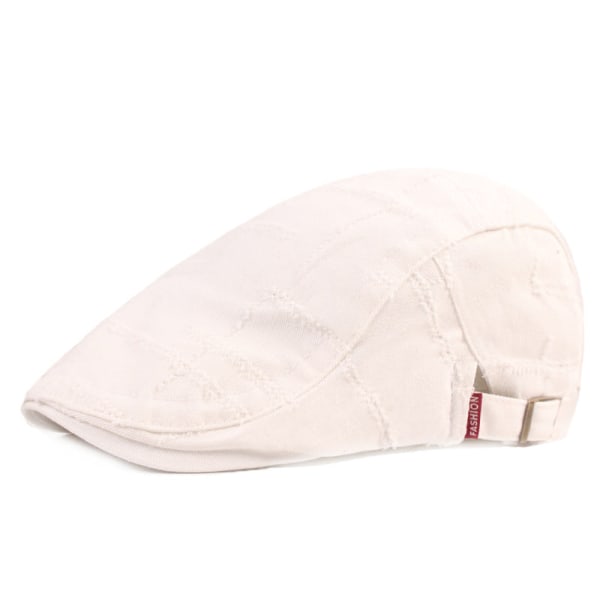 Beret Hat Men Women Distressed Beret Vintage Hat Artistic Youth Advance Hats Internet Celebrity Peaked Cap White Adjustable