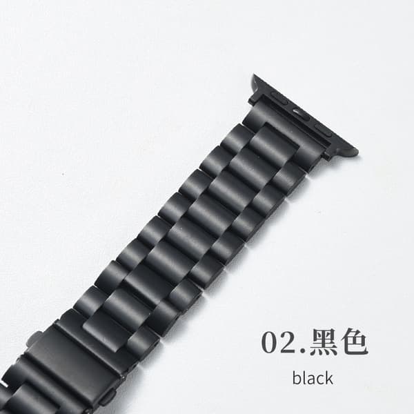 Urrem til Apple Watch iWatch 38/40/41/42MM sort solid rem