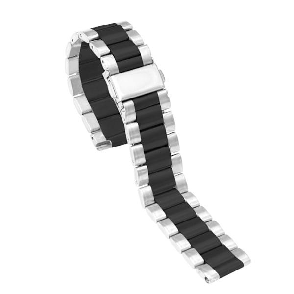 Urrem til Apple Watch iWatch 42 44 45 49mm Sølv Sort Enkeltsidet
