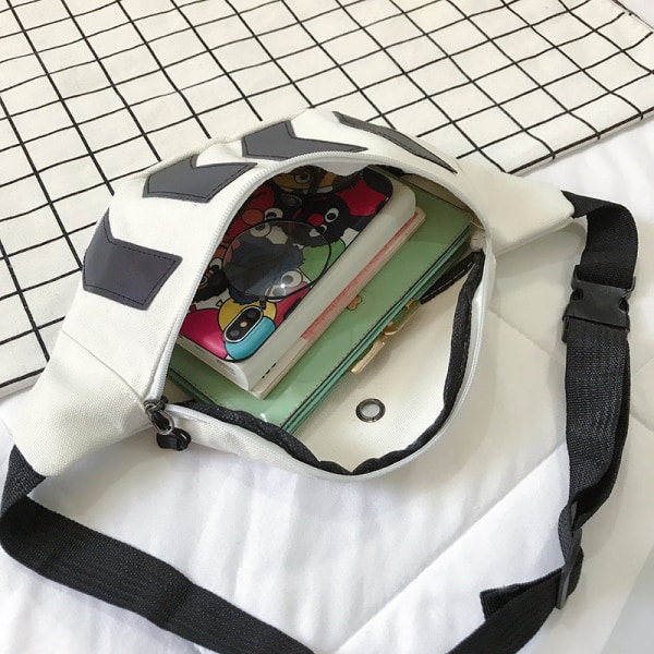 Mænd kvinder Fanny Pack taljetaske Canvas Herre 2022 Arrow Crossbody udendørs lomme til kvinder Black