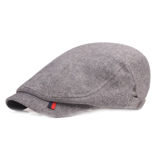 Basker Hat Konstnärlig Ungdom Peaked Cap Retro Advance Hattar Medelålders och äldre människors hattar Gray Adjustable