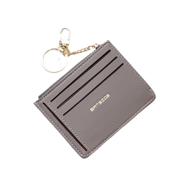 Kvinnors plånbok myntväska Kort mini japansk och koreansk stil Enkel multi-kort-fack Mode liten korthållare Dark gray