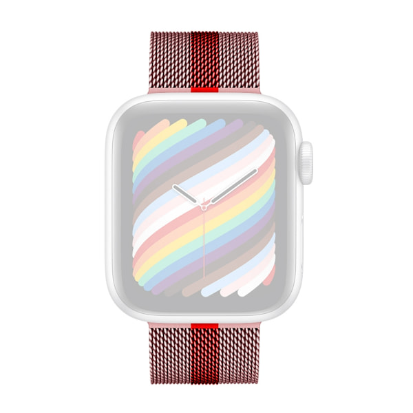 Kellon ranneke Apple Watch iWatchille, pinkki ja punainen 38/40/41/S10 42