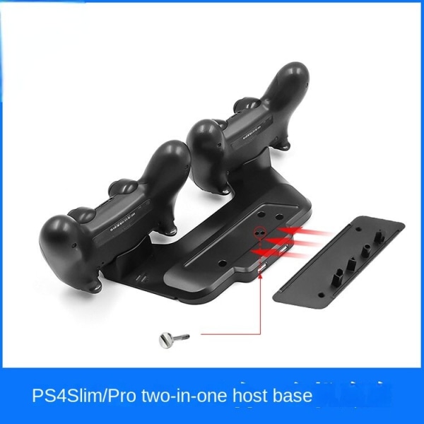 För Ps4slimpro två-i-ett värd vertikal fäste Base PS4 spelhandtag Dual-Seat Laddare