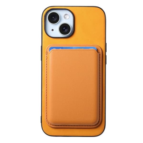 Etui til iPhone 14 gul kortholder magnetisk læder