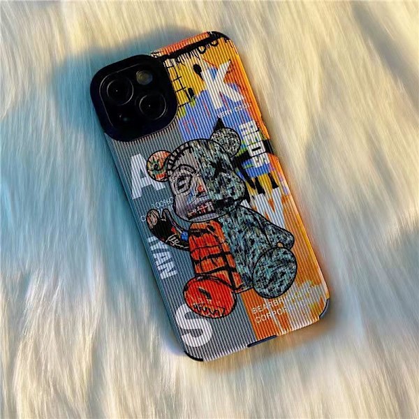 iPhone 16 -kotelo, harmaa ja oranssi kontrastivärinen väkivaltainen karhunahkainen putoamissuoja