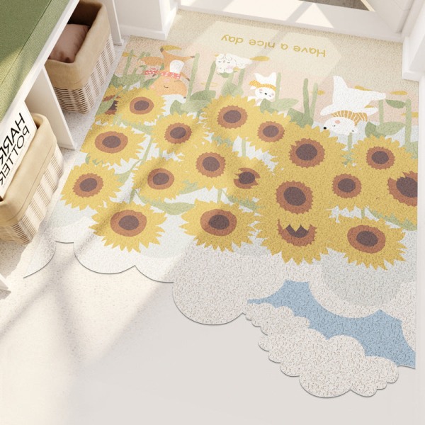 Kylpymatto liukumaton imukykyinen suihku Kylpyhuonematto matto idyllinen minimalistinen Sunflower 45*75cm