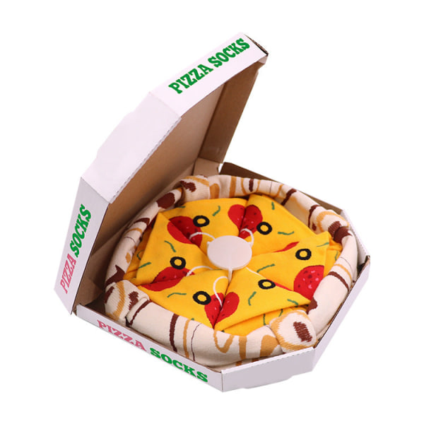 Trendy 3D-trykt Voksen Sokker for Herre og Dame Pizza Bomull Midt-legglengde Atletisk Sokker 4 par Bacon drink Average Size