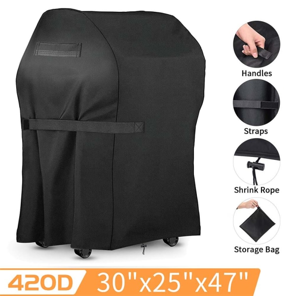 420D BBQ- cover ulkokäyttöön pölynkestävä, UV-suojattu, raskas Oxford-kangasgrillisuojus sateelta cover cover pyöreä Default Title