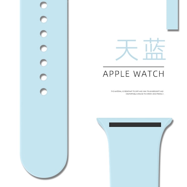 Klockarmband för Apple Watch iWatch 38/40/41/42mm Förlängt/L 35 Himmelsblå