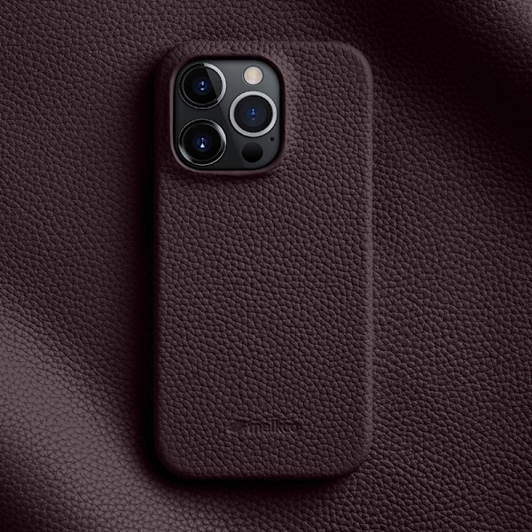 Fodral för iPhone15 lila läder anti-fall