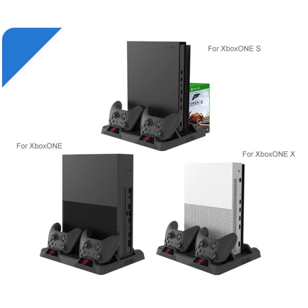 Til Xboxonexs Multi-Function Køleblæser Opladningsbase Universalhåndtag Kontakt Dobbelt opladning