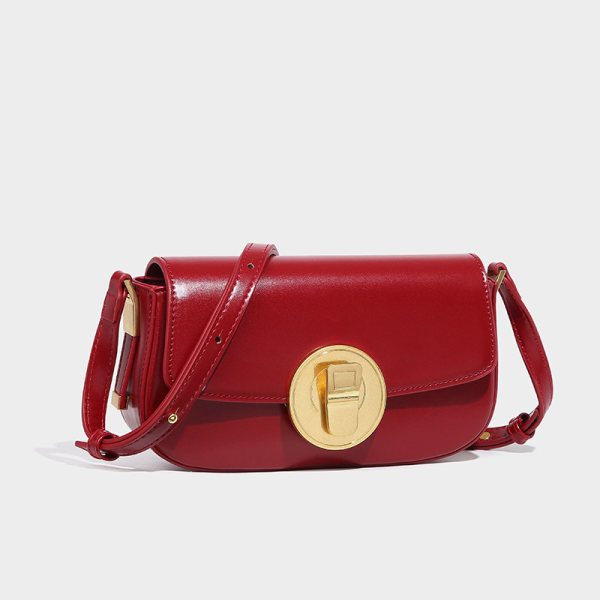 Handväska för kvinnor Stil underarm Liten fyrkantig specialintresse Design Advanced All-Match Shoulder Messenger Lafite red