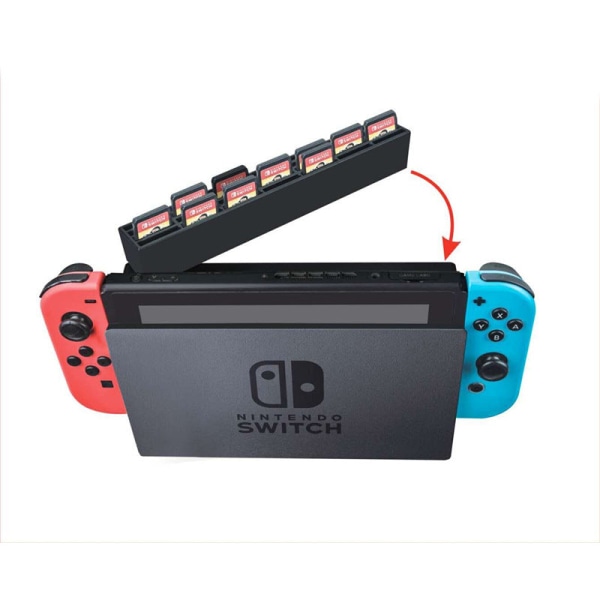 För Nintendo Switch Host Sätesklämma förvaringskassett 28 i 1 kortplats NS Game Card