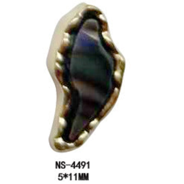 Negledekorationer til neglekunst Japansk stil Negleskønhed Metalkantskal Ornament Sten Blomstrende Legeringsdekoration NS-4491
