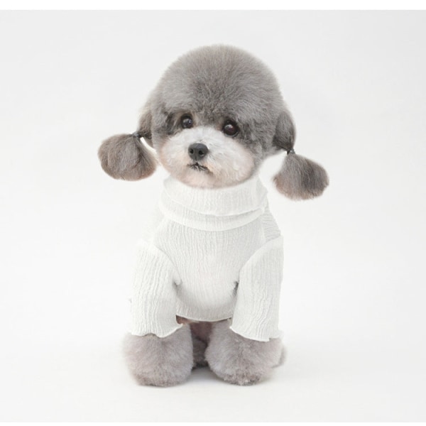 Kæledyrstøj Forår Sommer Hundebasetøj Solbeskyttelsestøj Two Feet Apparel Teddy White L