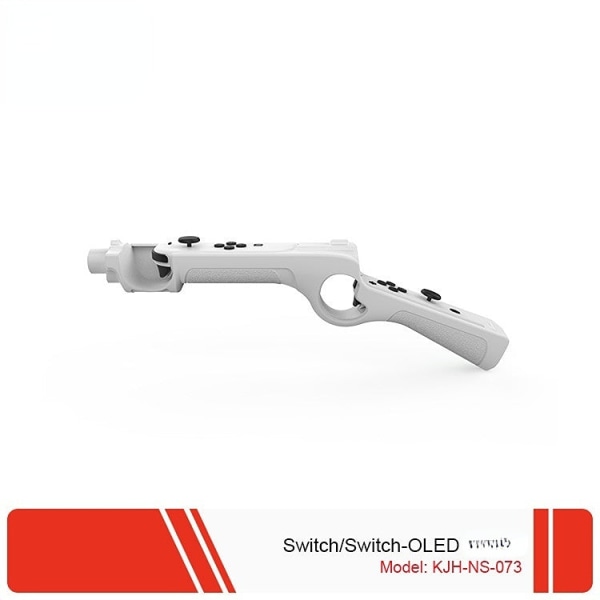 For bryter/OLED venstre og høyre håndtak Skytespill Gun Holder JoyCon Motion Sensing Game Håndtak White