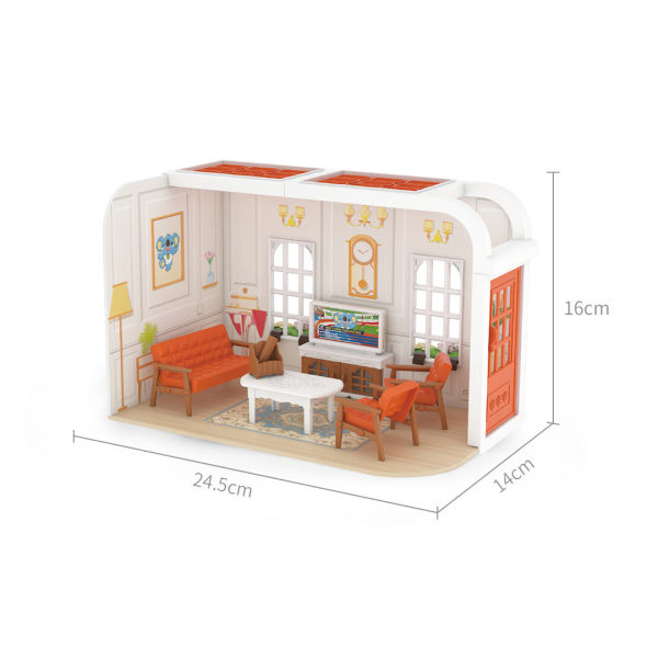 Miniature Møbler Legetøj Dukker Hus DIY Dekoration Tilbehør Mini Soveværelse Lille Butik Køkken Bedroom set