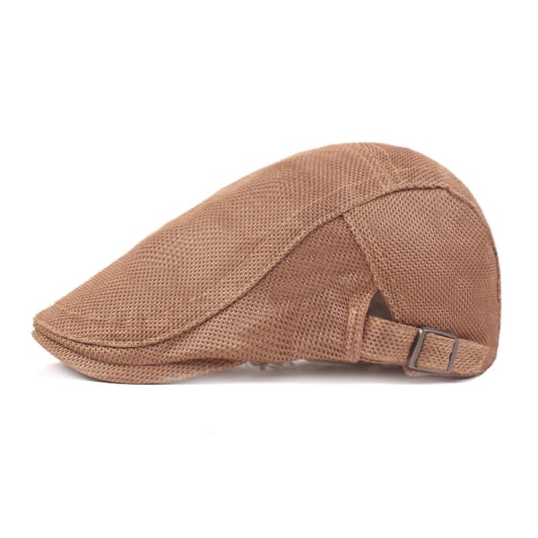 Baret Hat Beret Dame Sommer Mesh Hat Åndbar Advance Hatte Solhat Mænds Peaked Cap Kunstnerisk Ungdomshat Beige Adjustable