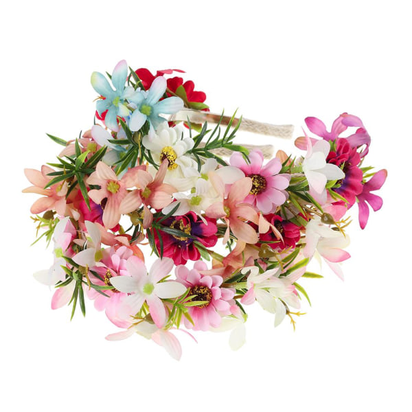 Naisten muoti Flower Bridal Head Rem Wedding Festival Kukkaseppeleen hiuspanta Like the picture 8#
