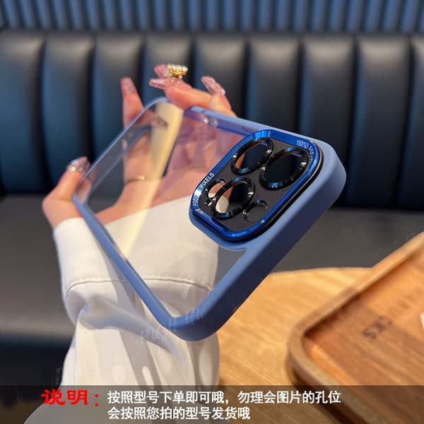 iPhone 17 Peak Blå Cover 2. Generation Magnetisk Linsering Transparent