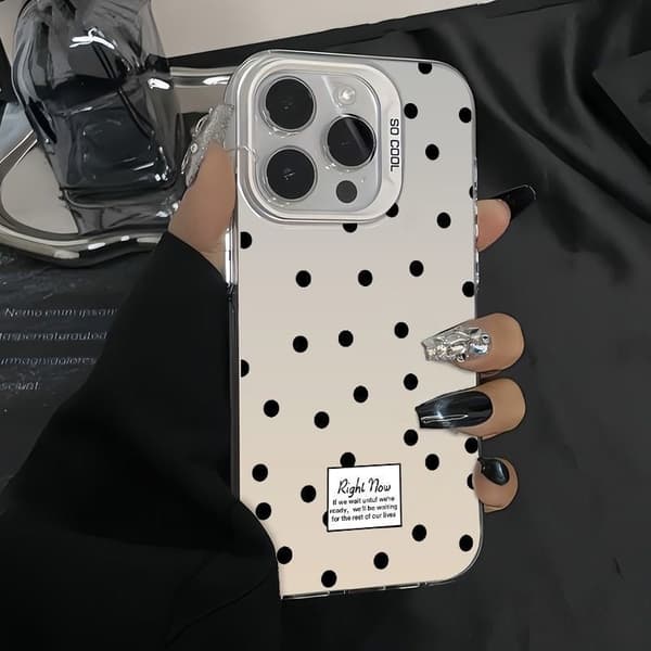 Etui til iPhone 17 Pro Max Laser Polka Dot H318P2 Hvit