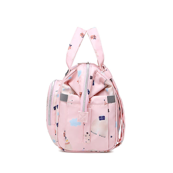 Bleievesker Mammaveske Multifunksjonell moteryggsekk Bærbar Lett Crossbody Pink