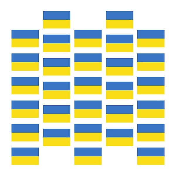 7,6X5X0,01CM Nasjonalt flagg dekorative klistremerker 50 stk Unik Ukra