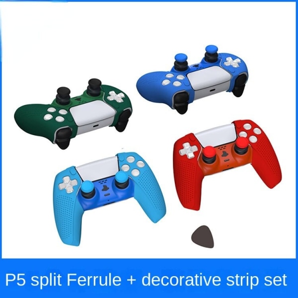 Til Ps5 Game Trådløst Håndtag Split Ferrule Dekorativ Strip Sæt P5 Håndtag Beskyttelsescover Dark Blue