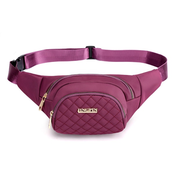 Naisten rintalaukku vyötärölaukku Nylon vedenpitävä Crossbody laukku Purple 45L