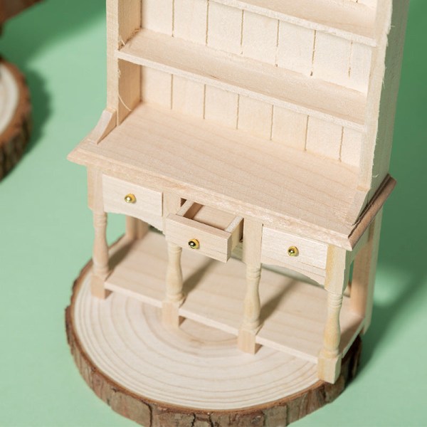 Miniaturemøbler Legetøjsdukker Hus gør-det-selv-dekorationstilbehør Mini 1:12 opbevaringsskab Small size