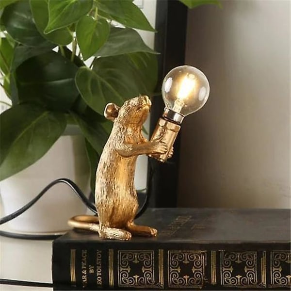 Italialle Designer Mouse Resin -pöytälamput (kultainen) WS18134