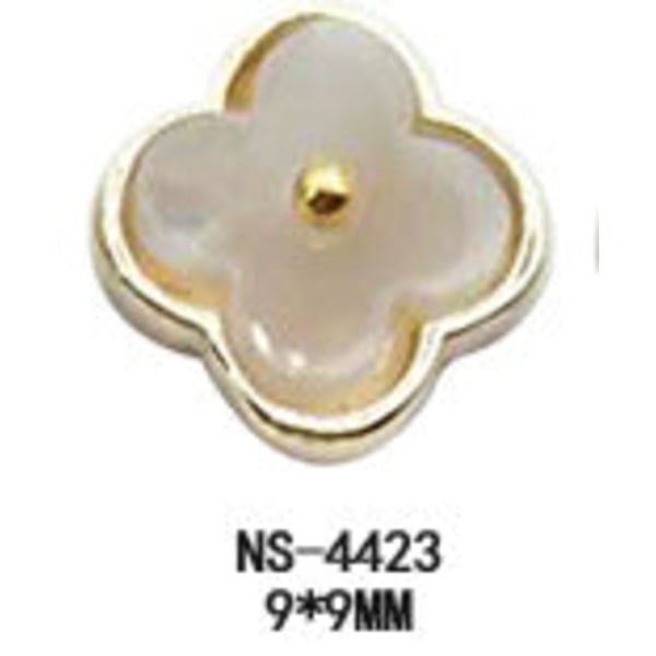 Kynsikoristeet nail art varten kukkiva kukka sadekukka kivi jade jäljitelmä kuori meripihka timantiseos metallikoristeet NS-4423