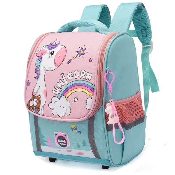 Lasten lasten reppu toddler koululaukku selkäsuoja Sarjakuva Yksisarvinen söpö ja kevyt sateenkaari Dark Purple Unicorn Small size