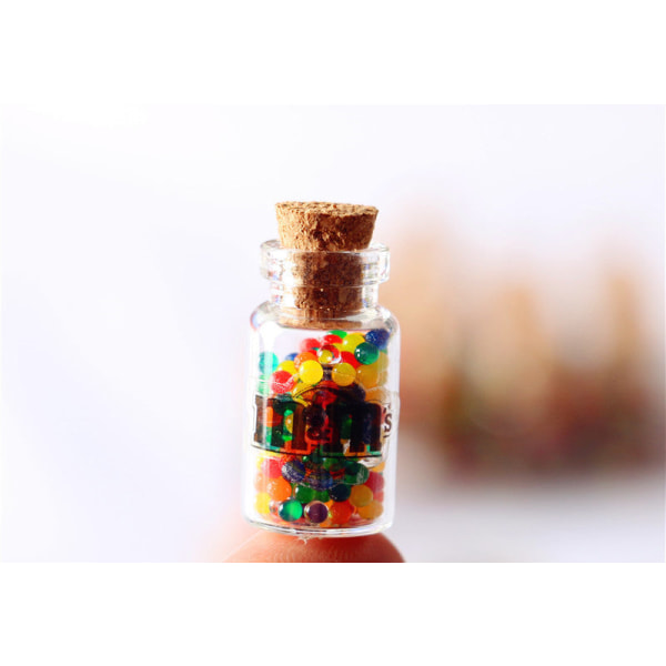 Miniatyrmöbler Leksaksdockor Hus Gör-det-själv dekoration Tillbehör Mini godisglasburk Transparent color