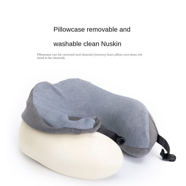 Mjuk bekväm resekudde U-formad kudde Memory Foam Kreativ multifunktionell nackkudde Blue 27*27*13cm