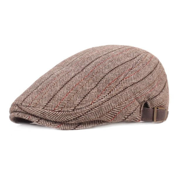 Baret Hat Hat til ældre Mænds spidskatte Vinter fortykket Baret til ældre Advance Hatte Herringbone khaki Adjustable