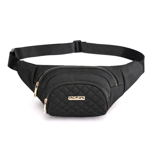 Women's Chest Bag Waist Bag Nylon Waterproof Crossbody Bag Black 45L