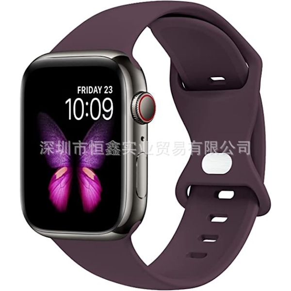 Kellon ranneke Apple Watch iWatch 38/40/41 M/L tummanharmaa violetti