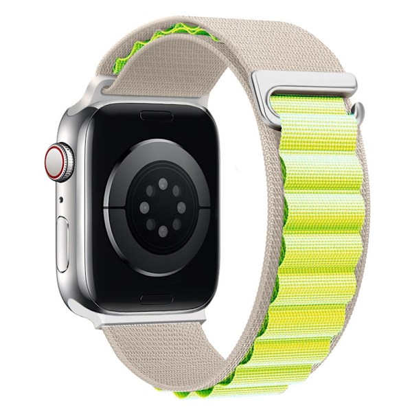 Urrem til Apple Watch iWatch 38/40/41mm rustfrit stål konnektor stjerneskær med fluorescerende grøn