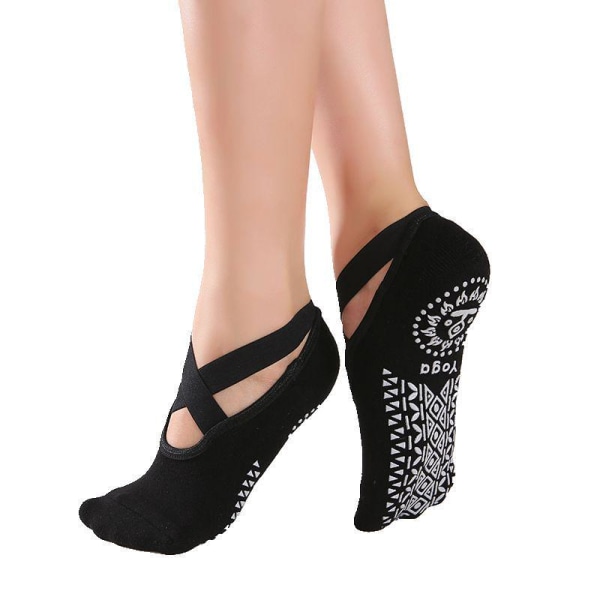 Women Yoga Anti-slip Socks Ladies Ventilation Ballet Dance Gym Fitness Pilates Cotton Socks Blue