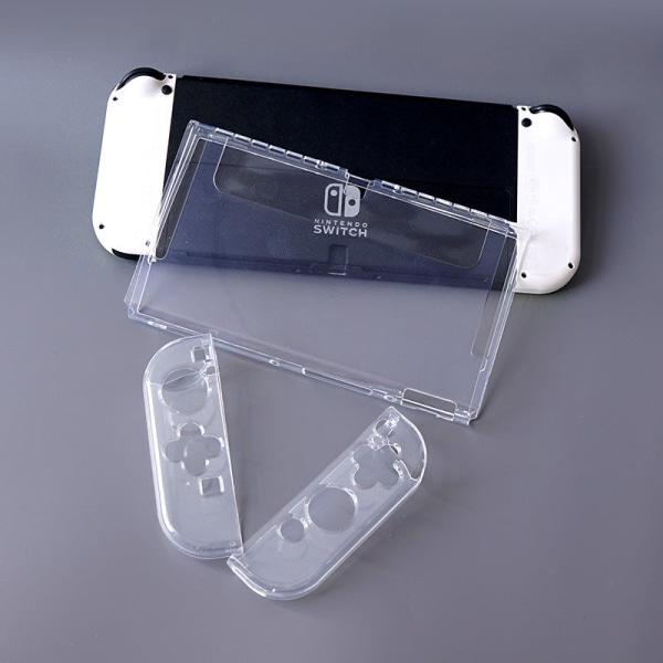 For Nintendo Switch OLED-deksel Silikon Transparent Frosted TPU mykt deksel NS Clear