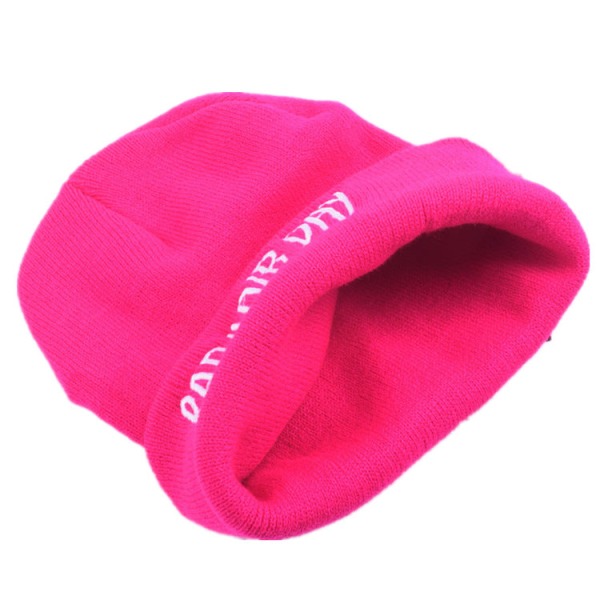 Varma vinterstickade mössor Koreanska Samma stil Herr- och dambroderade glasögon Ullpar unisex Bright red Fleece-lined hat glasses M