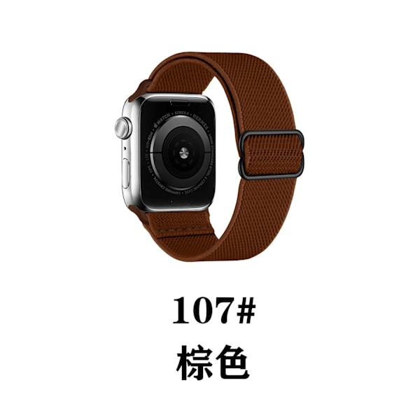 Klockarmband för Apple Watch iWatch 38/40/41 med tjockt justeringsspänne 1 brun