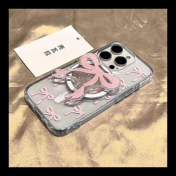 Fodral för iPhone 17 Stor Rosa Rosett magnetisk mjuk