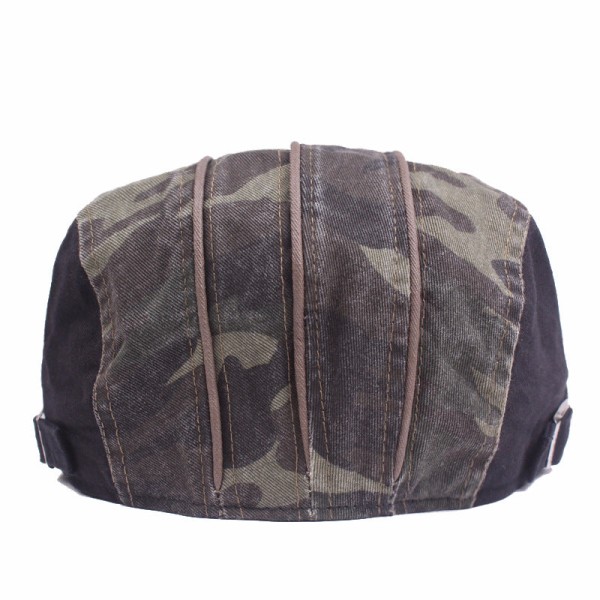 Baret Hat Camouflage Peaked Cap Mænd Baret Forår og Efterår Udendørs Solhat Vasket bomuld Advance Hatte Pigehue Gray Adjustable