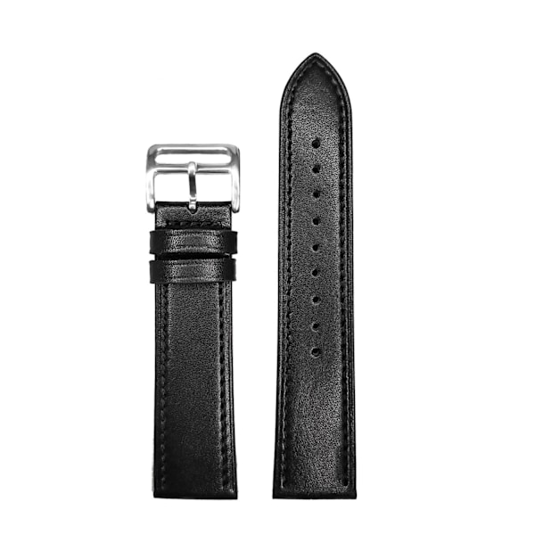 Urrem til Apple Watch iWatch 22mm japansk spænde uden konnektor sort sort linje